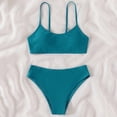 thumbnail image 2 of MIASHUI Girls' Beach Sport Bikini 2-Piece Swimsuit Solid Color Bathing Suit,Mint Green,12-13 Years, 2 of 3