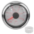 thumbnail image 1 of PSI Display, Acid Resistant 52mm/2.0in Pointer Oil Pressure Gauge IP67 Waterproof  For Engines For Automobiles For Engineering Machinery White,Black, 1 of 8