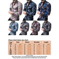 thumbnail image 4 of Innerwin Blouse Col à Revers Hauts pour Hommes Chemises à Manches Longues à Simple Boutonnage Bleu Floral TG, 4 of 4