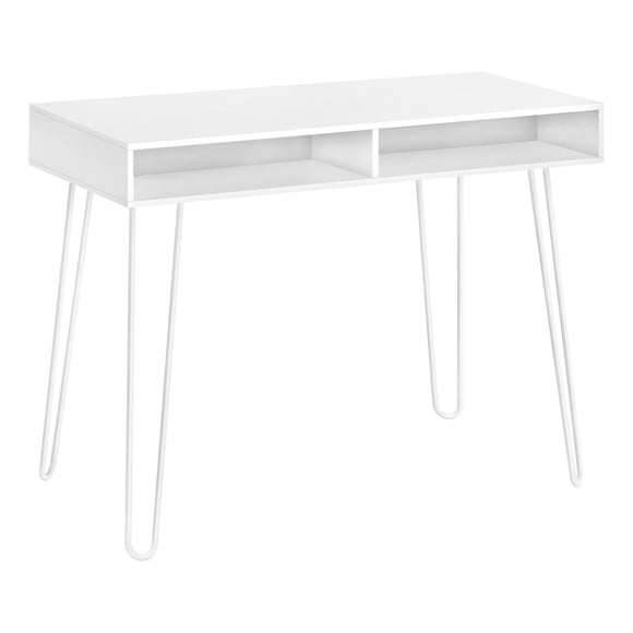Monarch Specialties Bureau, Bureau À Domicile, Ordinateur Portable, Configuration Gauche, Droite, Tiroirs De Rangement, 40"l, Travail, Métal, Stratifié, Blanc, Contemporain, Moderne