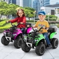 thumbnail image 4 of Costway 6V Toddler Ride On Electric Car ATV with Lights & Music & USB Port Storage Box Toy Car Green, 4 of 10