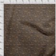 thumbnail image 4 of oneOone Velvet Tawny Brown Fabric Text Craft Projects Decor Fabric Printed By The Yard 58 Inch Wide, 4 of 5