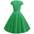 thumbnail image 3 of EGNMCR Robes d'Été Femmes Tendance 2024 Femmes Vintage Manches Courtes 50s Ménagère Décontractée Soirée Fête Bal Robe, 3 of 9
