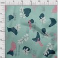 thumbnail image 3 of oneOone Viscose Chiffon Teal Green Fabric Abstracts Sewing Craft Projects Fabric Prints By Yard 42 Inch Wide, 3 of 5