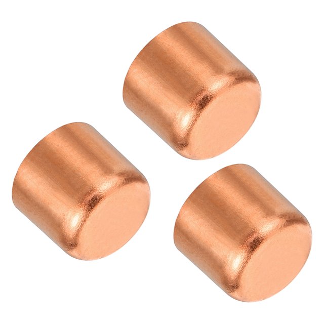 Unique Bargains 1/2 Inch ID Copper Pipe Fitting End Cap Sweat Plug Solder Connection Plumbing HVAC Air Conditioner 3 Pack