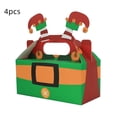 thumbnail image 1 of Christmas Gift Box under $5! CQCYD Christmas Gift Box for Cookies and Cakes, 4-Piece Handheld Packaging Set, Holiday Treat Box, Festive Present Wrapping for Holiday Baking, 1 of 6