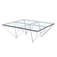 thumbnail image 1 of Home Gear Geometric Silver Coffee Table, 1 of 1