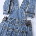 thumbnail image 4 of KIDSCOOL SPACE Salopette en Jean Mignonne Coupe Ajustée Déchirée pour Petite Fille Garçon, 12-18 Mois, 4 of 6