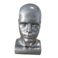 thumbnail image 4 of PVC Mannequin Male Head Model Height 34cm Styling Accessory for Hair Glasses Head Circumference 56cm Durable Lightweight Grey, 4 of 8
