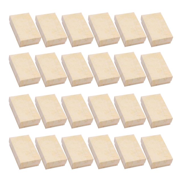 24 Pieces Jewelry Gift Box Cardboard Jewelry Holder Cases - Beige, 8.5x5x2.5cm
