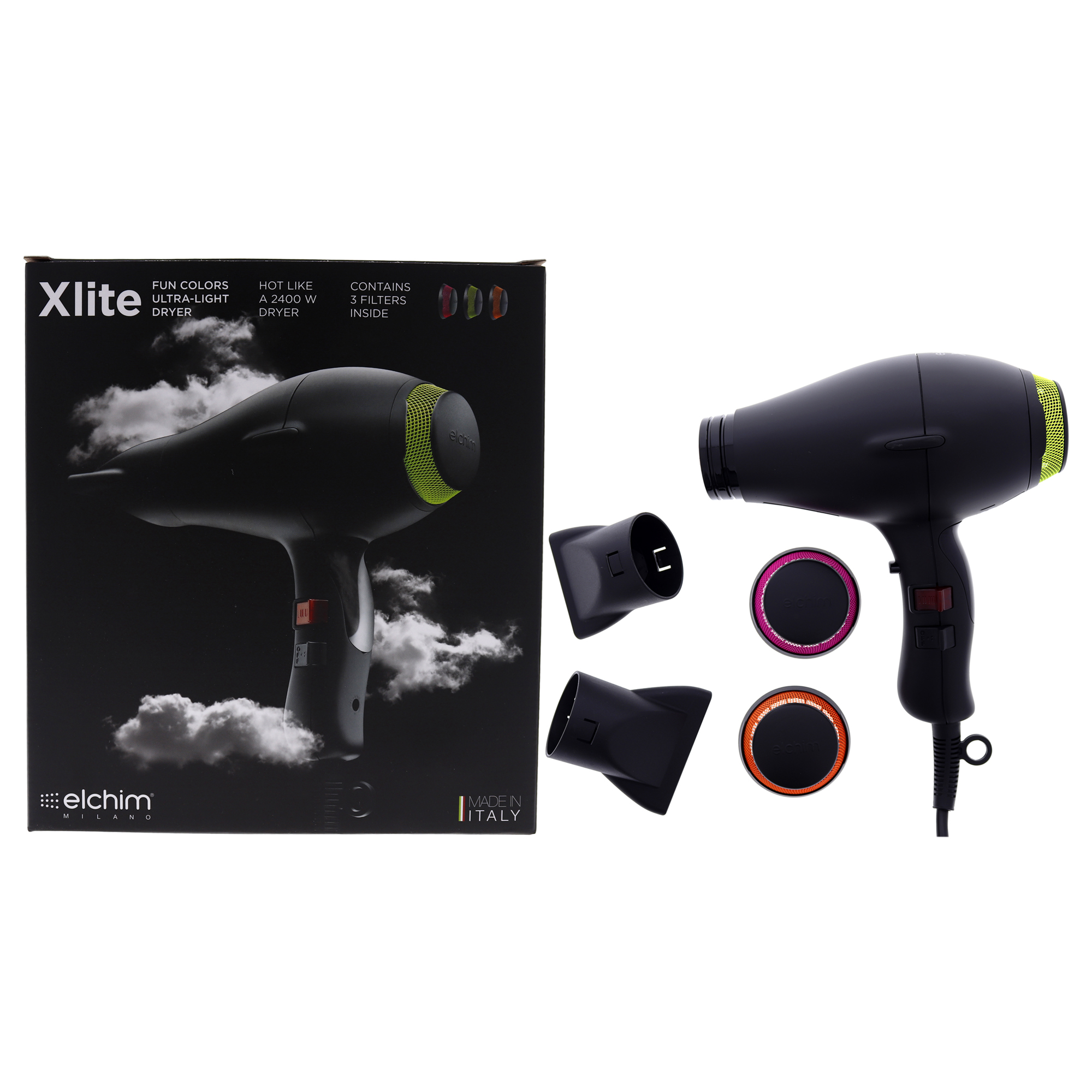Xlite - Matte Black by Elchim for Unisex - 1 Pc Hair Dryer