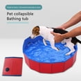 thumbnail image 3 of LEEYNEER Collapsible Pet Dog Bath Pool Kiddie Pool Hard Plastic Foldable Bathing Tub PVC Outdoor Pools Blue, 3 of 6