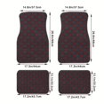 thumbnail image 3 of 4pcs Car Floor Mats Universal Waterproof Front Rear Full Set Auto Rugs Leather Car, 3 of 5