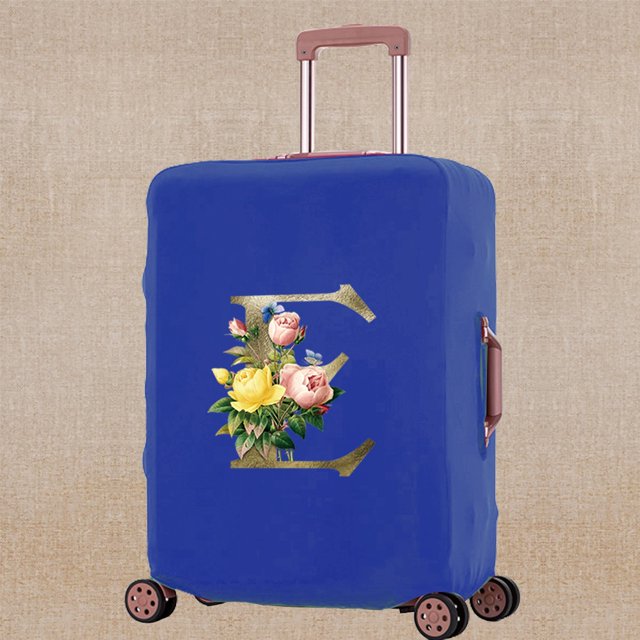 Luggage Cover Scratch Resistant Trolley Protective Case Apply To 18-32 Inch Golden Flower Print Suitcase Travel Accessory Covers 8Golden flower E XL (29-32inch)