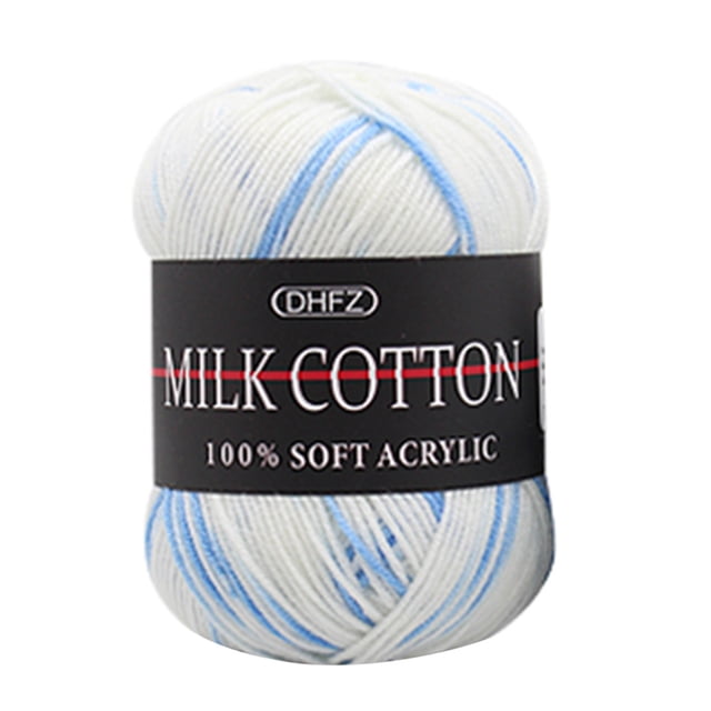 Meitianfacai Multi Color Cotton Wool Yarn, 50g Hand Knitting Crochet Yarn