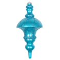 thumbnail image 1 of Vickerman MT198712D 10 in. Turquoise Candy Glitter Net Top Finial Ornament, 1 of 2