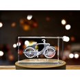 thumbnail image 3 of Décoration de Vélo Vintage Crystal Gravé avec Design Rétro 3D Cadeau de Décoration Maison, 3 of 6