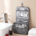 thumbnail image 4 of Grande Trousse de Toilette de Voyage à Grande Capacité, Trousse Cosmétique Multifonctionnelle et Portable avec Crochet, Sac de Rangement, Sac de Rangement de Voyage pour Homme, Violet, 4 of 6