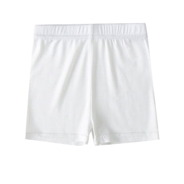 Shorts de Danse pour Filles Enfants Couleur Unie Respirants Shorts de Vélo Blancs 160/10 A-12 A