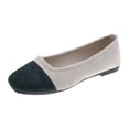 thumbnail image 1 of Casual Shoes For Women, Color-Block Canvas Slip-On Flats with Round Toe and Soft Sole for Spring and Summer, Large Sizes Available, 1 of 4