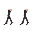 thumbnail image 3 of maskred Soft And Comfortable Tights High Stocking Stretchy Warm Fashionable Easy To Wear Nylon Compression Stockings Toe wrapping - black L 2Set, 3 of 6