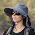 thumbnail image 4 of CSChome Fisherman Hat Wide Brim Shawl Design Windproof Fisherman Hat Lightweight Ponytail Visor Hat, 4 of 7