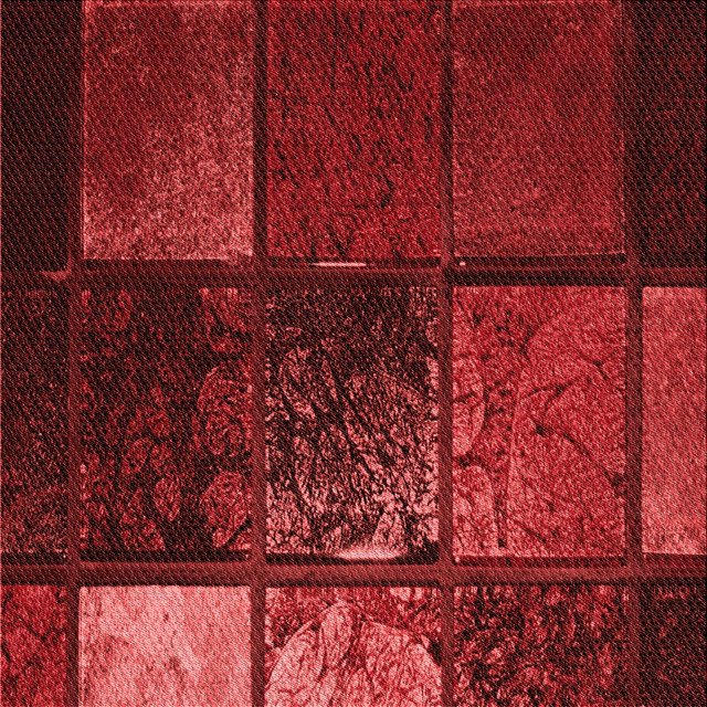 Ahgly Company Tapis d'Intérieur Lavables en Machine, Carrés Transitionnels Rouge Canneberge, 8' Carré