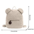 thumbnail image 3 of Wzzjkit Backpack Cute Bear Ears Lambskin Backpack Kids Pack, 3 of 6
