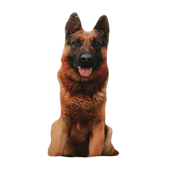 Coussin Câlin, Coussin Décoratif Chien 3D Mignon et Doux pour Bureau, Coussin Câlin en Peluche Chien Réaliste Créatif, Jouet en Peluche Animal en Peluche Cadeau d'Anniversaire Déco Maison, Coussin Décoratif Animal de Simulation Brun