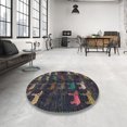 thumbnail image 4 of Ahgly Company Tapis d'Intérieur Lavable en Machine Carré Abstrait Grès Brun, 5' Carré, 4 of 7
