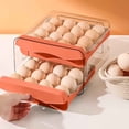 thumbnail image 1 of EGNMCR Kitchen Gadgets, Kitchen Appliances, Kitchen Accessories Slide Style Eggs Box Slide Style Eggs Roller Storage Rack Refrigerator Side Four Layer Antis Drop Eggs Collection Box Eggs storage boxs, 1 of 6