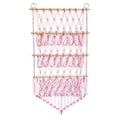thumbnail image 3 of Luzkey Stuffed Animal Hammock Stuffed Toy Net Toy Storage Boho Macrame Three Layers Hanging Storage Net Organizer Holder for Bedroom Pink, 3 of 7