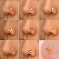 thumbnail image 1 of Trayknick Nose Cuffs Charming Trendy Non Piercing Easy to Wear Women Nose Rings Hoop for Party Silver 5, 1 of 13
