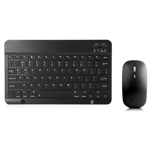 KIHOUT Ensemble de Clavier Sans Fil de 10 Pouces Clavier et Souris Couleur Bonbon pour Ordinateur Portable Pc