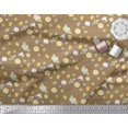 thumbnail image 3 of Soimoi Brown Poly Georgette Fabric Tea Bag,Star Anise & Lemon Slice Vegetable Print Fabric by the Yard 52 Inch Wide, 3 of 3