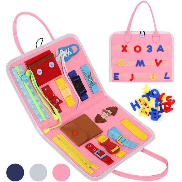 Toddler Busy Board, Montessori Sensory Toys for 1 2 3 Years Old Boys Girls, Toddler Activities