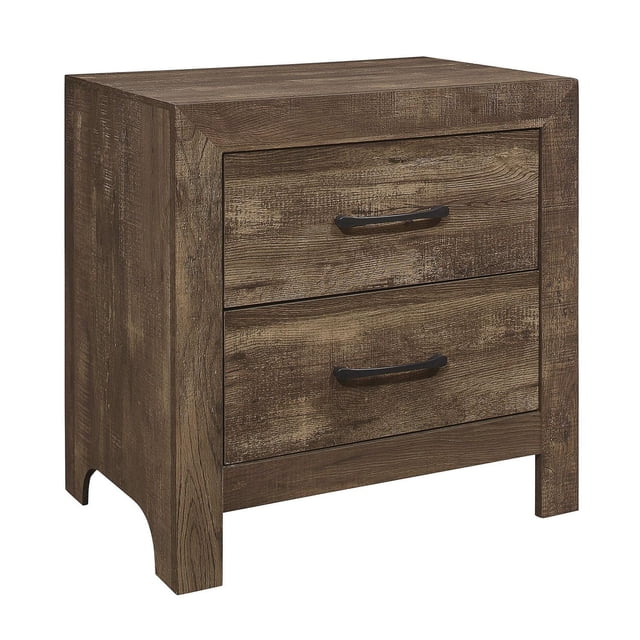 Topline Home Furnishing Table de chevet marron rustique
