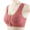 thumbnail image 3 of MIASHUI Front Closure Bras for Older Women Push Up Breathable Front Button Bralette Comfy Sleep Bras,Watermelon Red,36, 3 of 4