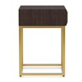 thumbnail image 3 of Furniture of America Giffore Metal 1-Drawer Side Table in Walnut, 3 of 5