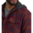 thumbnail image 4 of Wrangler® Men's Hooded Shirt Jacket, Burgundy, 4 of 6