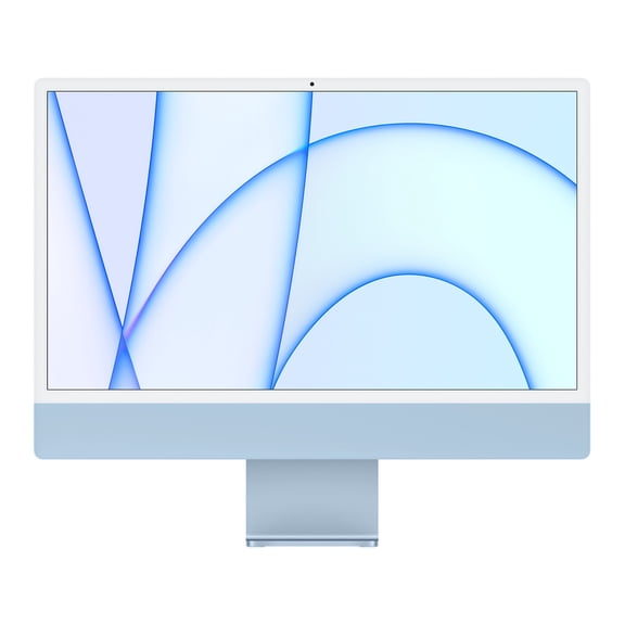Refurbished Apple iMac 24-inch (Retina 4.5K 8GPU, Blue) 3.2Ghz 8-Core M1 (2021) Desktop 8 GB RAM & 256 GB Flash HD-Mac OS (Certified, 1 Yr Warranty)