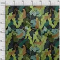 thumbnail image 2 of oneOone Velvet Light Green Fabric Tropical Leaves & Leopard Craft Projects Decor Fabric Printed By The Yard 58 Inch Wide, 2 of 5