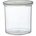 thumbnail image 3 of Carlisle FoodService Products Classic Round Storage Container Crock with Lid for Kitchen, Restaurants, Home, Plastic, 1.2 Quarts, Clear, 3 of 4