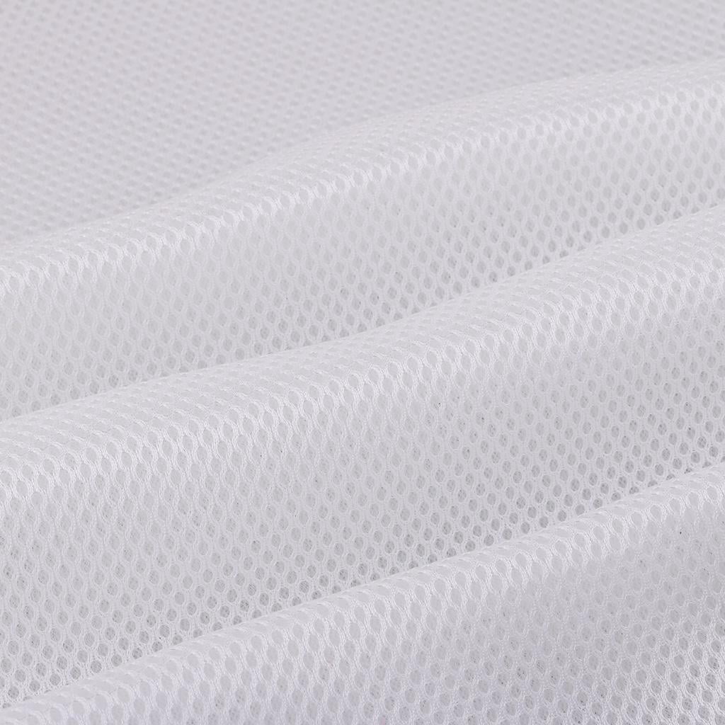 simhoa 1 Yard Polyester Mesh Fabric Three Layers Net Fabric Cloth Outdoor White