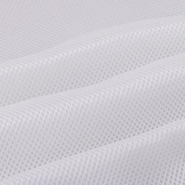 simhoa 1 Yard Polyester Mesh Fabric Three Layers Net Fabric Cloth Outdoor White