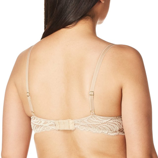 Natori Soutien-gorge Plongeant Contour à Plumes pour Femmes, Café, 32A