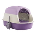 thumbnail image 3 of Milaget Hooded Cat Litter Boxes with Lid, Pet Litter Boxes with Lid, Fully Enclosed Cat Violet, 3 of 9