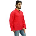 thumbnail image 3 of Atasi Kurta Court Pêche à Col Officier pour Homme en Coton Tunique Décontractée - Petit, 3 of 7