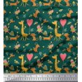 thumbnail image 1 of Soimoi Rayon Fabric Balloon,Floral & Cute Animals Cartoon Print Fabric by The Yard 42 Inch Wide, 1 of 3