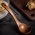 thumbnail image 4 of Wooden Long Handled Soup Spoon for Kitchen and Table Multifunctional Teak Spoon with Smooth Lightweight Finish, 4 of 7